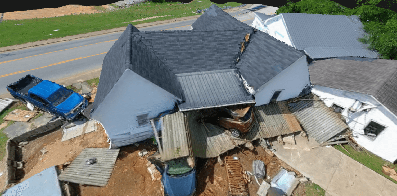House render accident