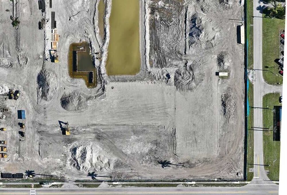 SkyeBrowse orthomosaic and 3D model output from a drone digital twin capture