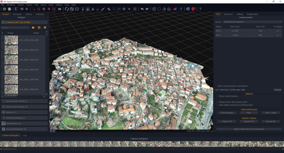 3DF Zephyr Software Interface