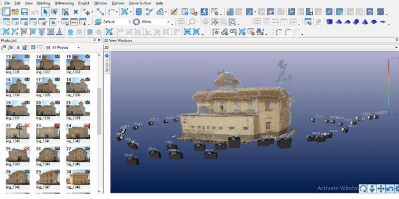 PhotoModeler Software Interface for Photogrammetric Measurement