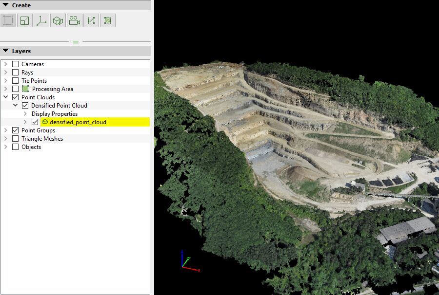 Pix4Dmapper RayCloud 3D Point Cloud View