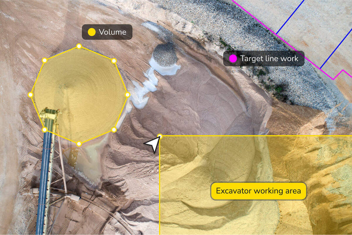 Propeller Aero Platform Aerial Map with Markup Annotations