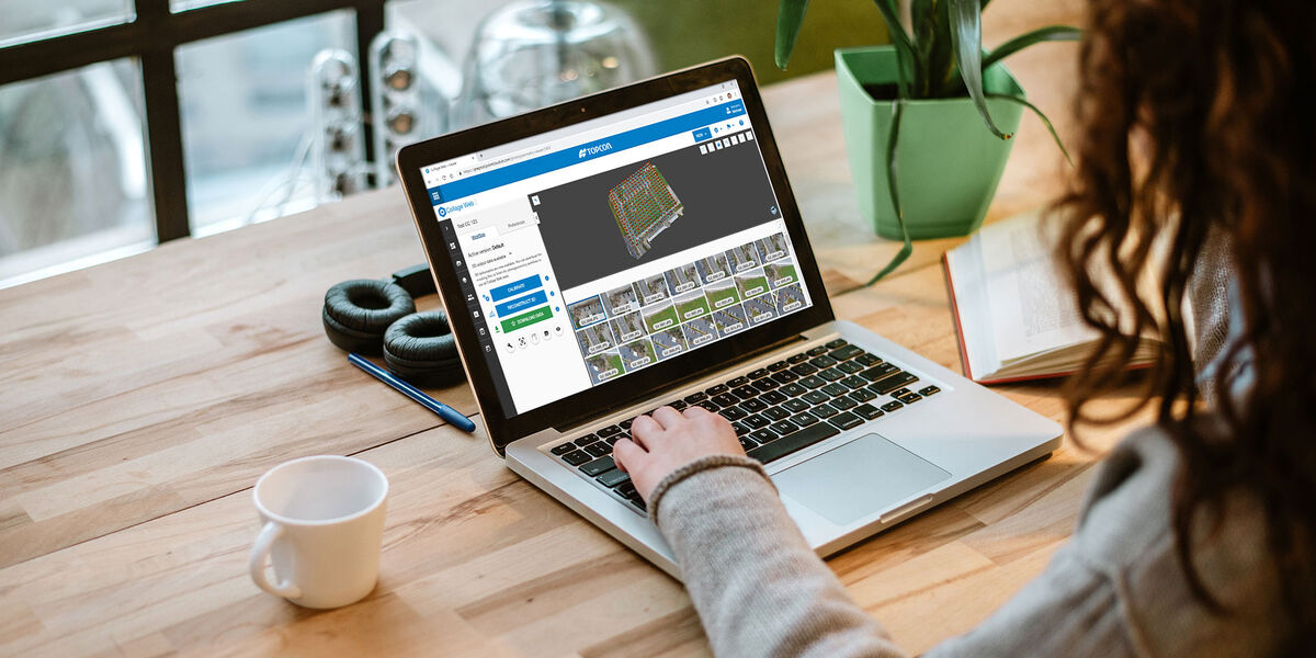Topcon MAGNET Collage Web Point Cloud Interface