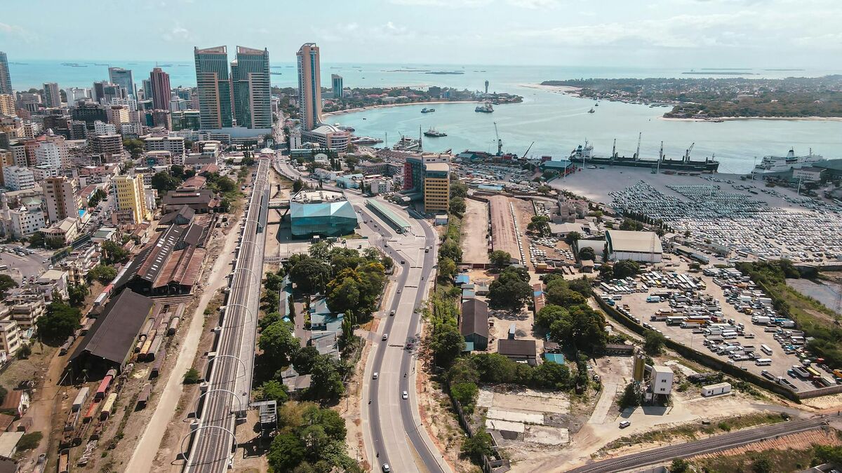 Aerial view of Corpus Christi, Texas showing the harbor, bay, and coastal city layout patrolled by Corpus Christi PD
