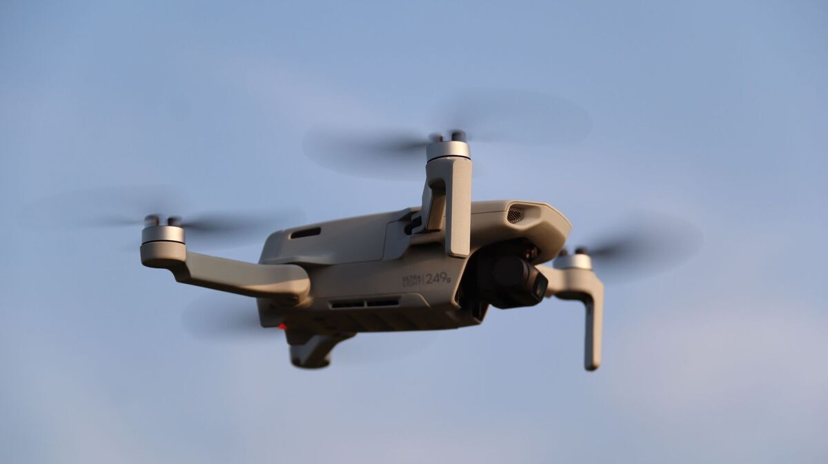 Sub-250g DJI Mini drone in flight