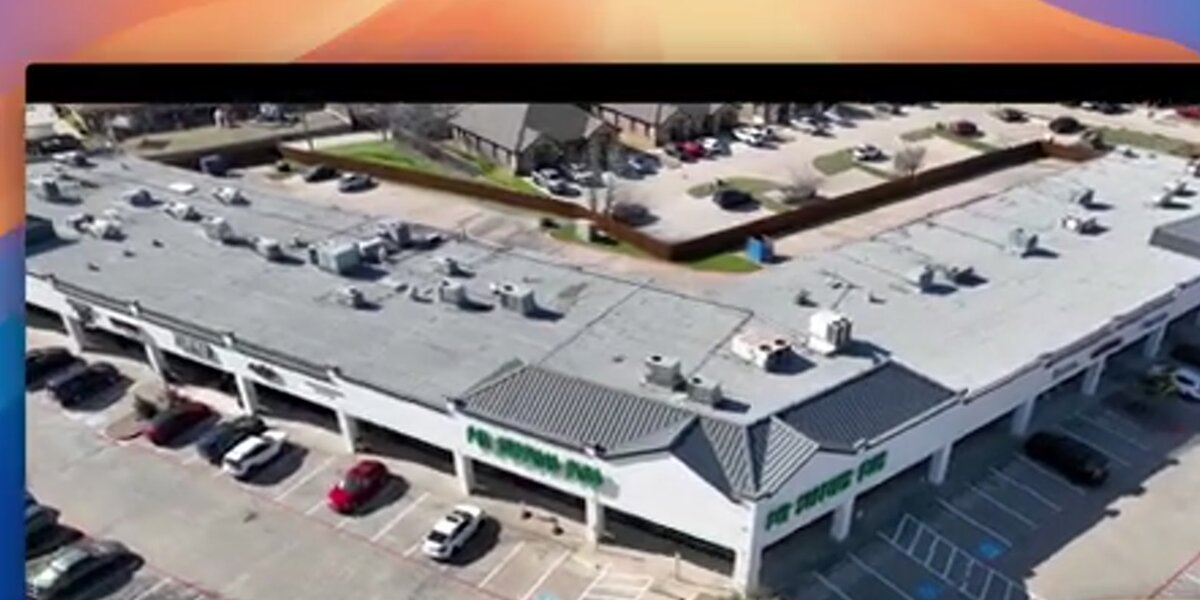 Aerial drone view of a commercial roof captured by SkyeBrowse for inspection and documentation