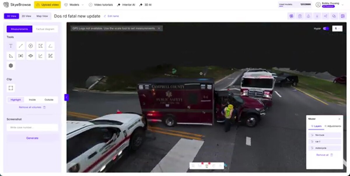 SkyeBrowse platform fatal crash 3D model