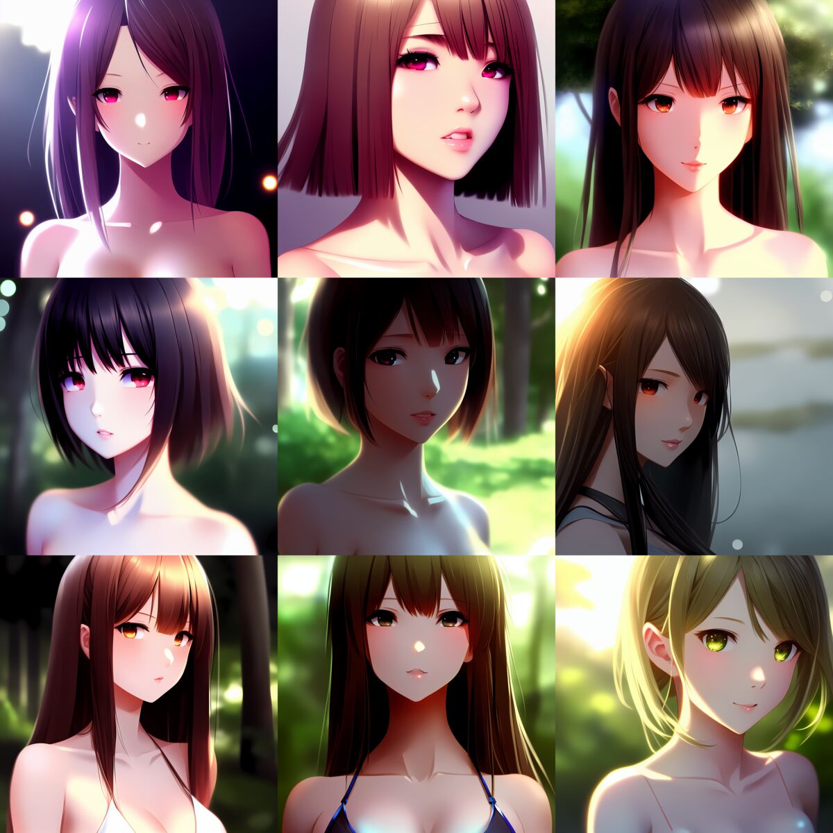 Anime AI style transformation examples showing different artistic styles