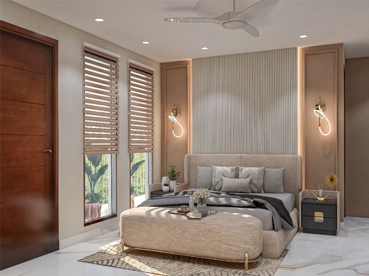 Side-by-side comparison of original room photo and AI redesigned interior