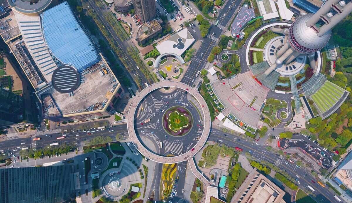 SkyeBrowse disaster response 3D model showing structural damage assessment