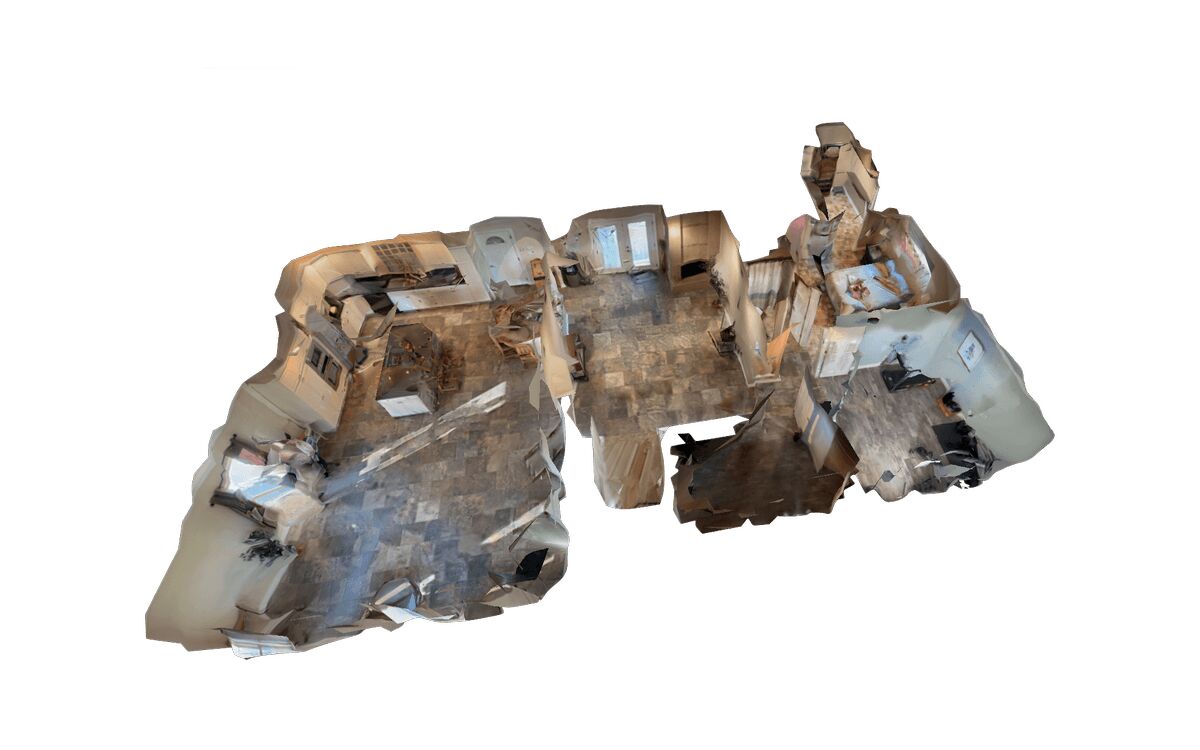 SkyeBrowse 3D roof model generated from drone video inspection