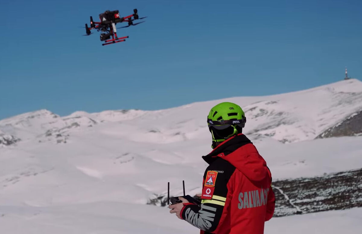 Drone operator preparing for a commercial inspection flight