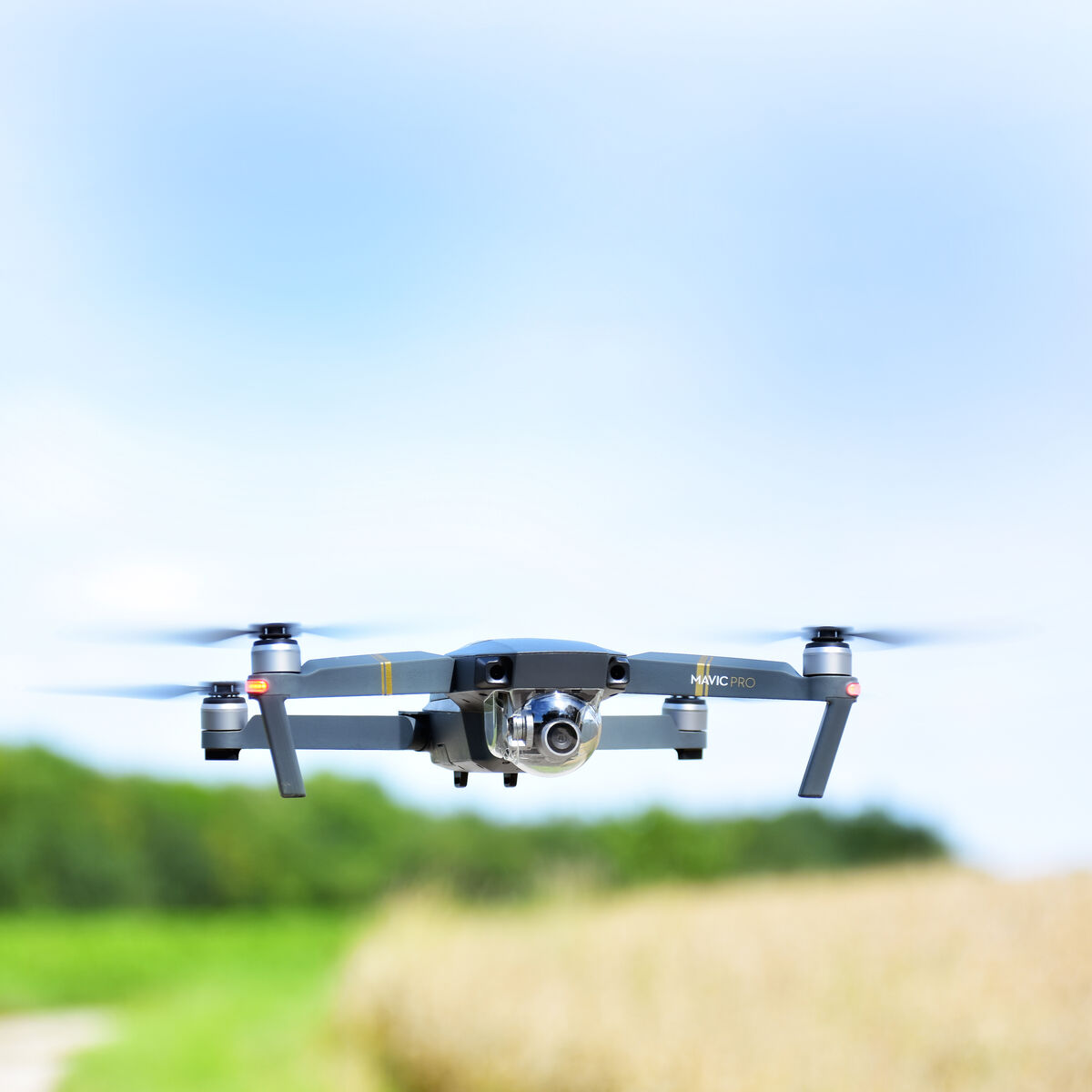 DJI Mavic Pro drone in flight for 3D mapping